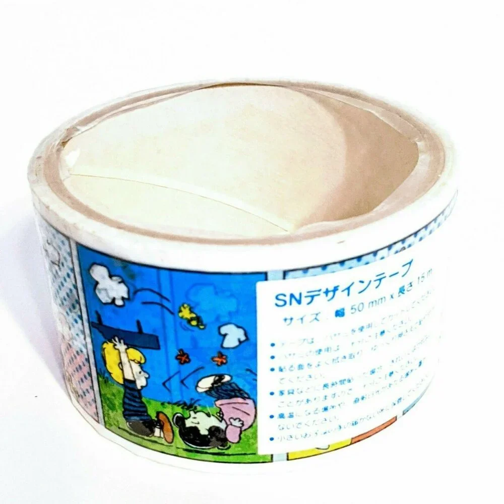Sanrio UFS Peanuts Snoopy & Friends Comic Design Craft Tape 50mm x 15m